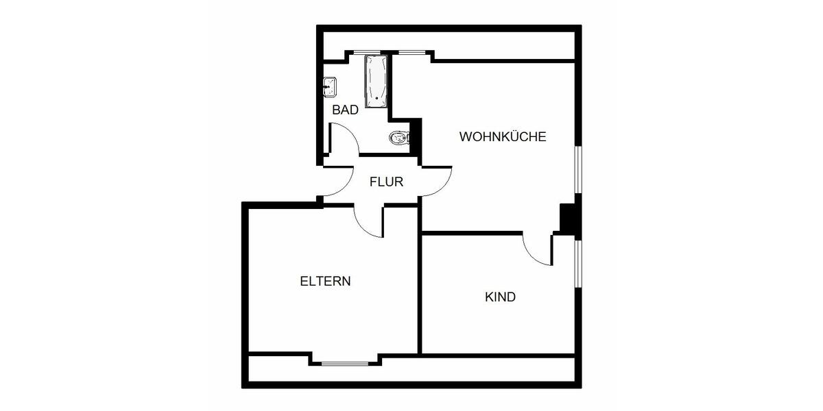 Dachgeschoßwohnung Gelsenkirchen Gelsenkirchen-Nord - 2 Zimmer, 50 m&sup2;, 369&euro; | Angebot:24754991