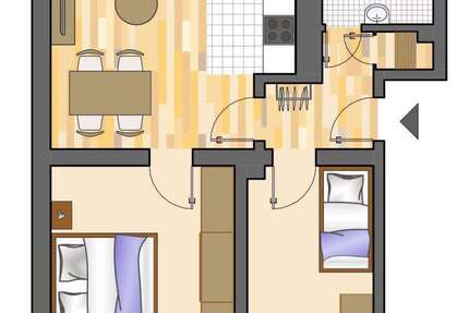 Wohnung Gelsenkirchen Hassel - 2 Zimmer, 50 m&sup2;, 359&euro; | Angebot:26098233