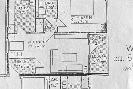 Wohnung Essen Überruhr-Holthausen - 2 Zimmer, 57 m&sup2;, 129.900&euro; | Angebot:25126007