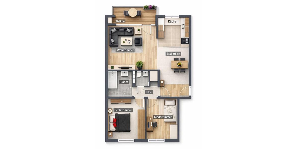 Dachgeschoßwohnung Hattingen Niederbonsfeld - 3 Zimmer, 77 m&sup2;, 159.900&euro; | Angebot:24493531