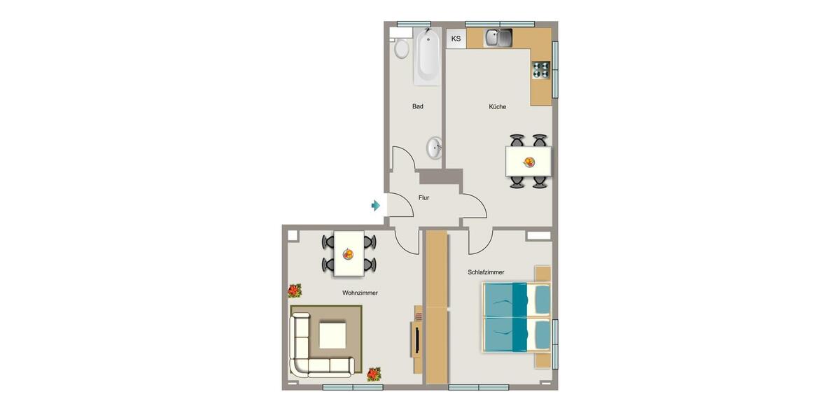 Erdgeschoßwohnung Herne Baukau - 2.5 Zimmer, 57 m&sup2;, 366&euro; | Angebot:26672565