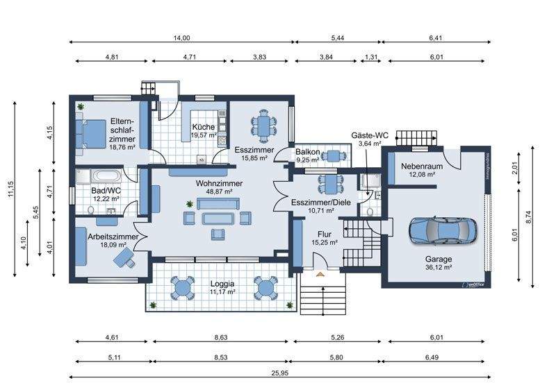 Bungalow Dortmund / Aplerbeck Aplerbeck - 5 Zimmer, 192 m&sup2;, 725.000&euro; | Angebot:25834850