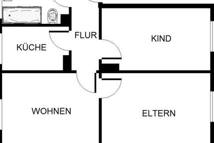 Wohnung Gelsenkirchen Hassel - 4.5 Zimmer, 70 m&sup2;, 469&euro; | Angebot:26149968