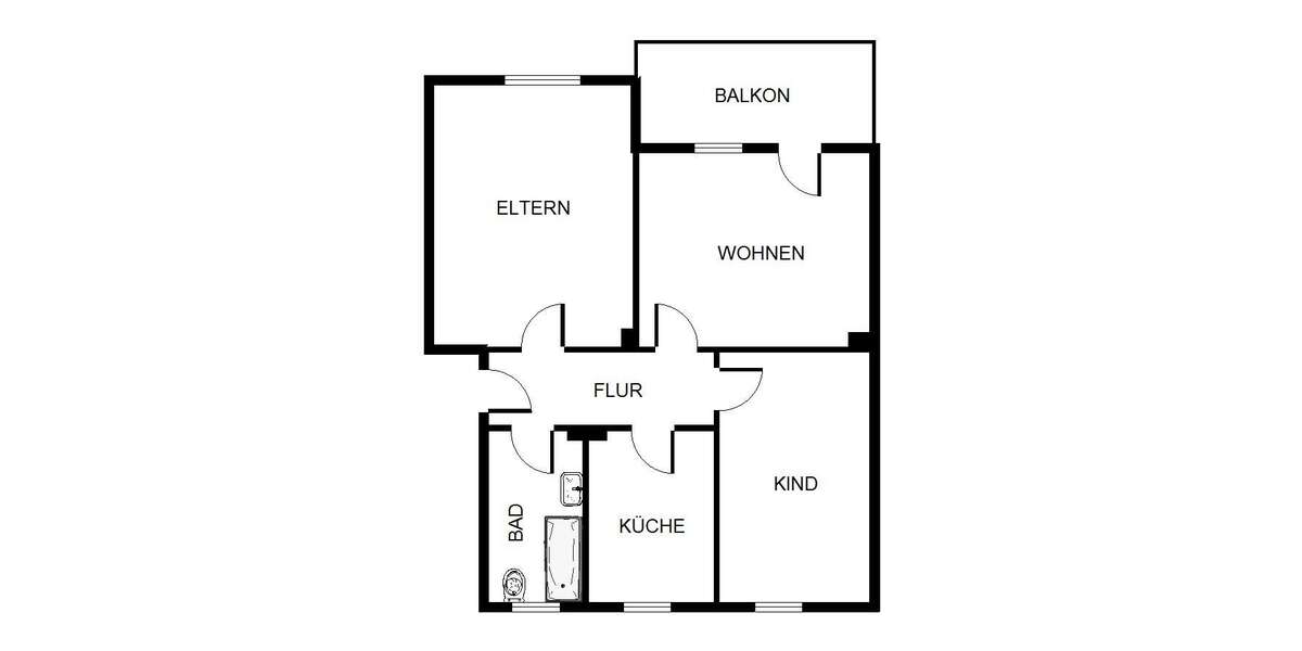 Etagenwohnung Gelsenkirchen Scholven - 3 Zimmer, 57 m&sup2;, 429&euro; | Angebot:26149932