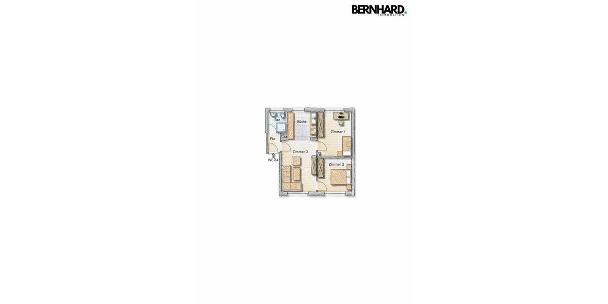 Etagenwohnung Herne Börnig - 2 Zimmer, 52 m&sup2;, 79.500&euro; | Angebot:26156042