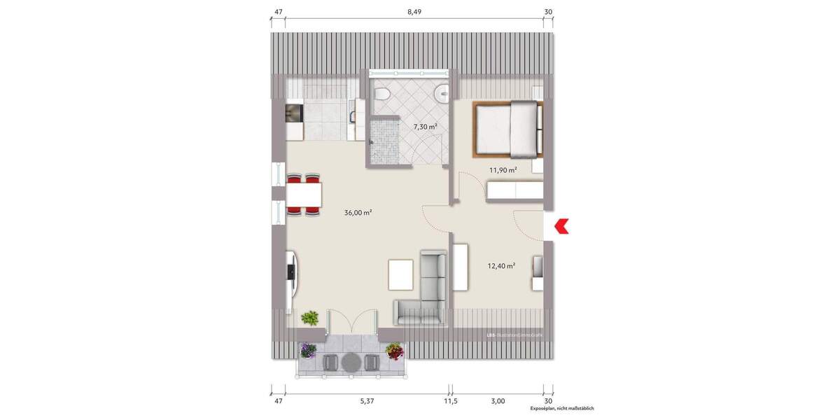 Gewerbeobjekt Lüdinghausen Seppenrade - 2 Zimmer, 500&euro; | Angebot:25777768