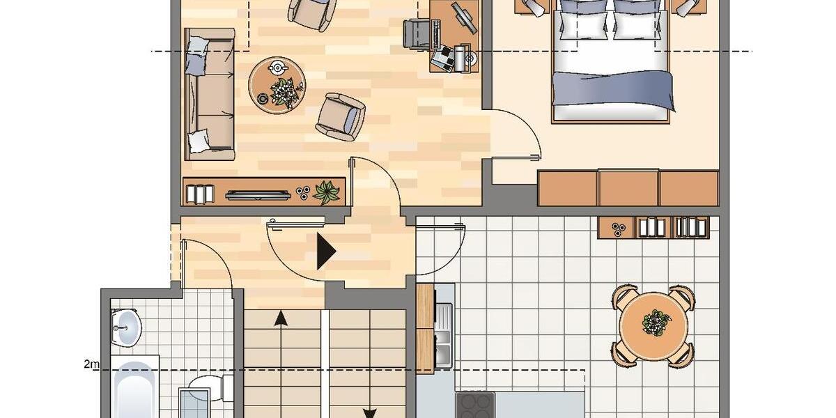 Dachgeschoßwohnung Wetter (Ruhr) - 2 Zimmer, 44 m&sup2;, 379&euro; | Angebot:25310047