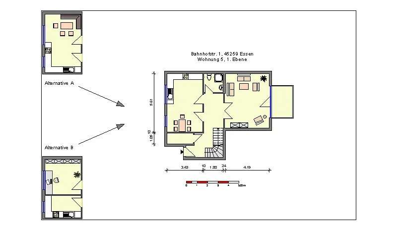 Etagenwohnung Essen Heisingen - 3.5 Zimmer, 99 m&sup2;, 1.337&euro; | Angebot:26092004