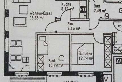 Wohnung Gevelsberg - 3 Zimmer, 73 m&sup2;, 470&euro; | Angebot:27102592