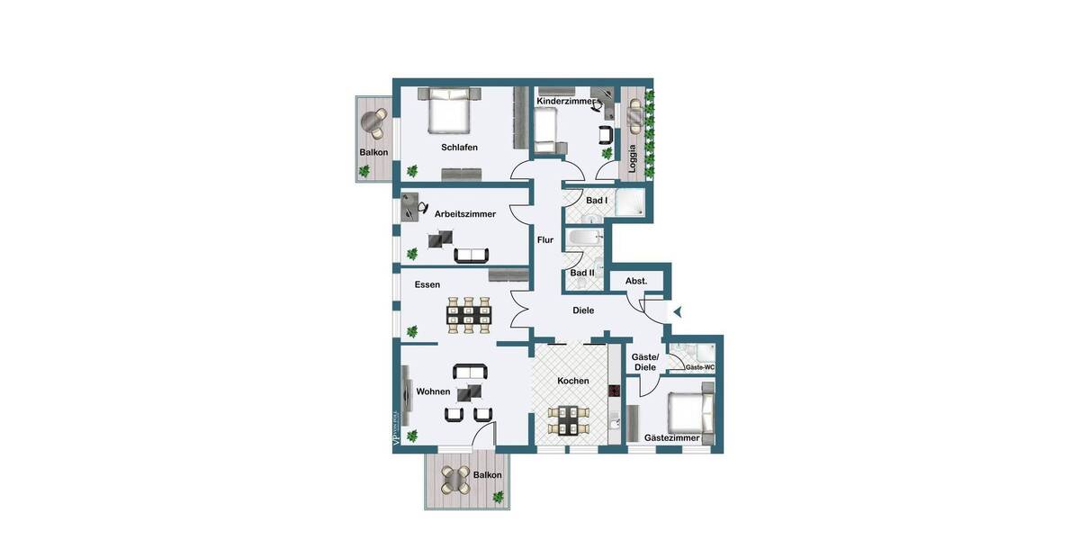 Etagenwohnung Essen / Südostviertel Südostviertel - 6 Zimmer, 184 m&sup2;, 750.000&euro; | Angebot:26154729