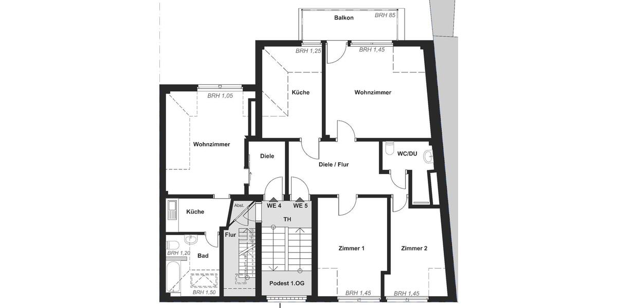 Dachgeschoßwohnung Gelsenkirchen Gelsenkirchen-Mitte - 1.5 Zimmer, 31 m&sup2;, 300&euro; | Angebot:26539748