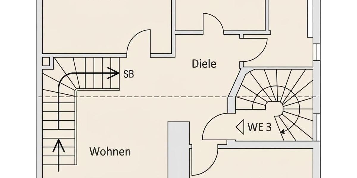 Dachgeschoßwohnung Essen Stadtbezirk III - 3 Zimmer, 77 m&sup2;, 1.050&euro; | Angebot:26028925