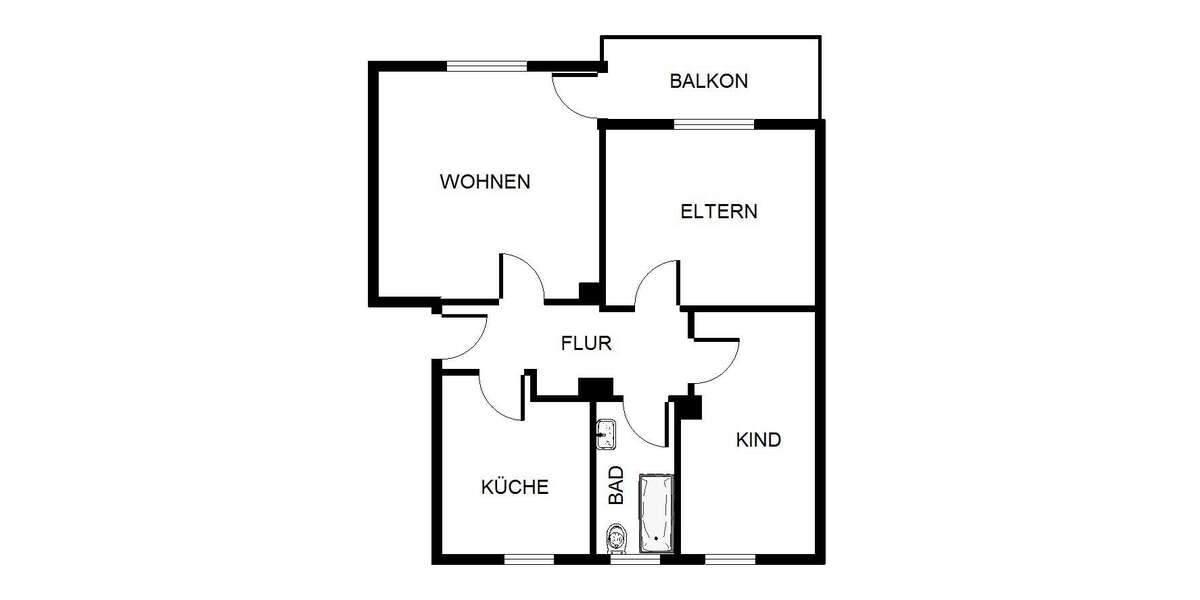 Etagenwohnung Gelsenkirchen Hassel - 3.5 Zimmer, 67 m&sup2;, 479&euro; | Angebot:26098601