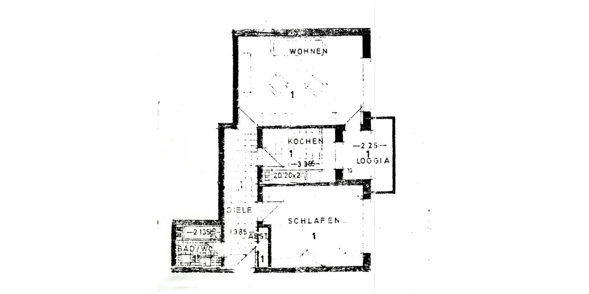 Etagenwohnung Herne Baukau-Ost - 2 Zimmer, 65 m&sup2;, 105.000&euro; | Angebot:26156043