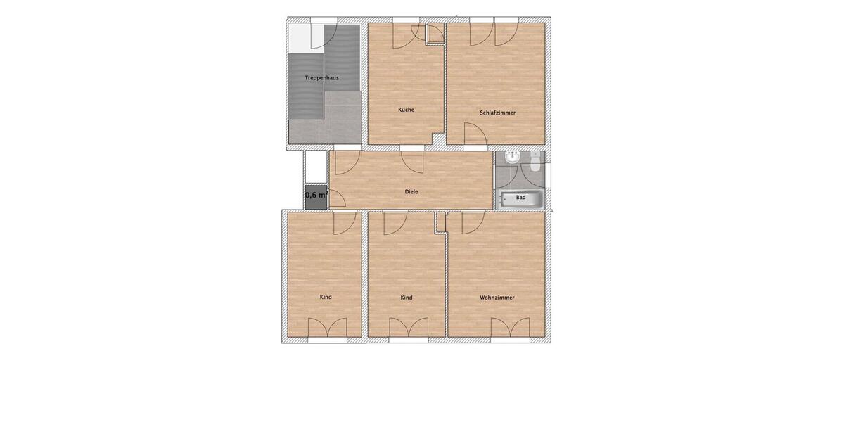 Etagenwohnung Gelsenkirchen Ückendorf - 4 Zimmer, 75 m&sup2;, 562&euro; | Angebot:25905027