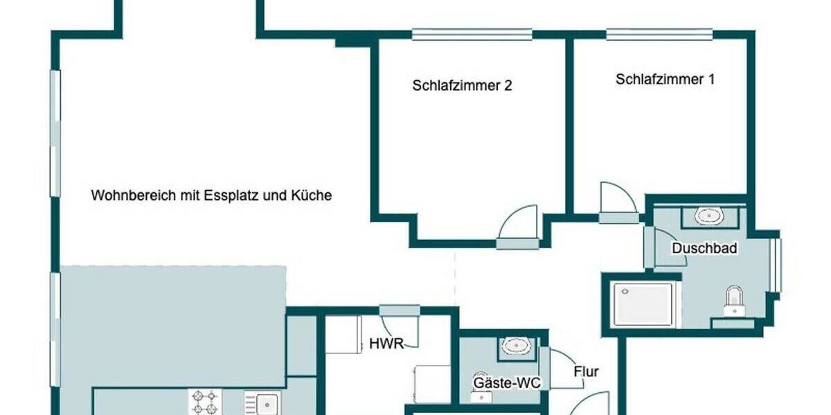 Etagenwohnung Schwerte - 3 Zimmer, 101 m&sup2;, 299.000&euro; | Angebot:26118002