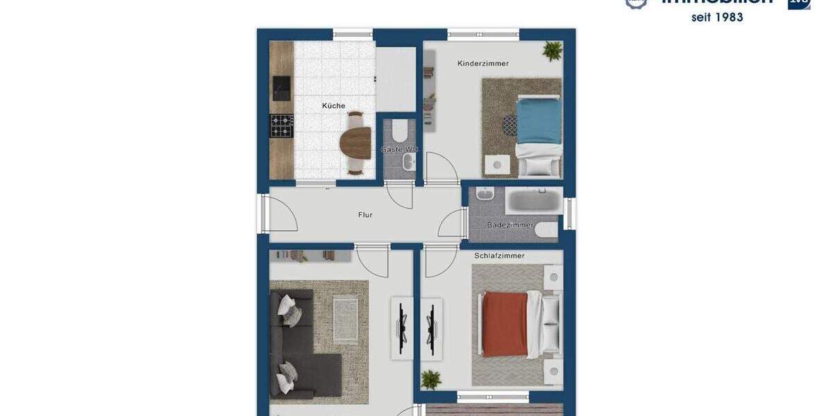 Etagenwohnung Essen / Bedingrade Bedingrade - 3 Zimmer, 73 m&sup2;, 175.000&euro; | Angebot:25703158
