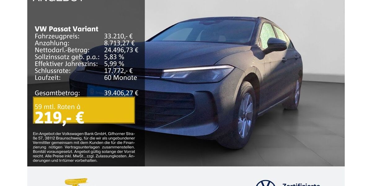 VW Passat Variant 4.999 km 32.790 &euro; Castrop-Rauxel 44575