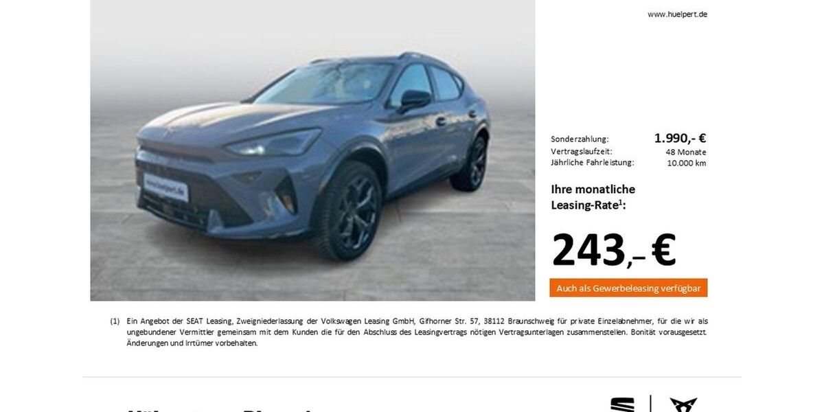 Cupra Formentor 14.724 km 31.257 &euro; Dortmund 44269