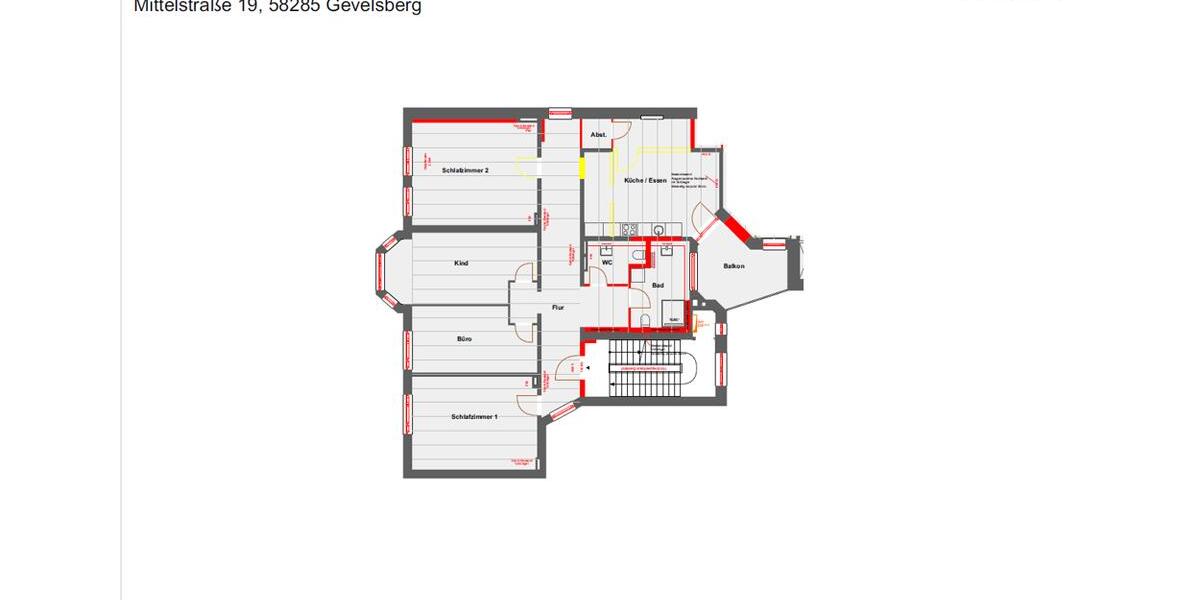 Etagenwohnung Gevelsberg - 4 Zimmer, 145 m&sup2;, 1.450&euro; | Angebot:25215031