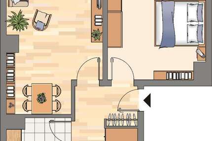 Wohnung Dortmund Brackel - 2 Zimmer, 60 m&sup2;, 477&euro; | Angebot:24820847