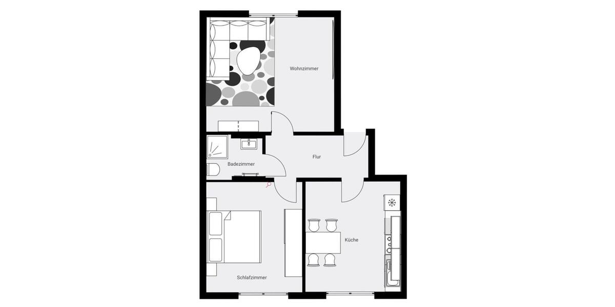 Erdgeschoßwohnung Gelsenkirchen - 2 Zimmer, 59 m&sup2;, 750&euro; | Angebot:21171428