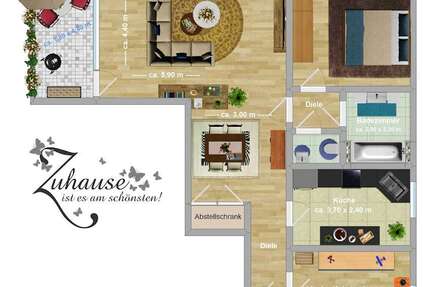 Wohnung Gladbeck Mitte I (West) - 3 Zimmer, 89 m&sup2;, 565&euro; | Angebot:25839422