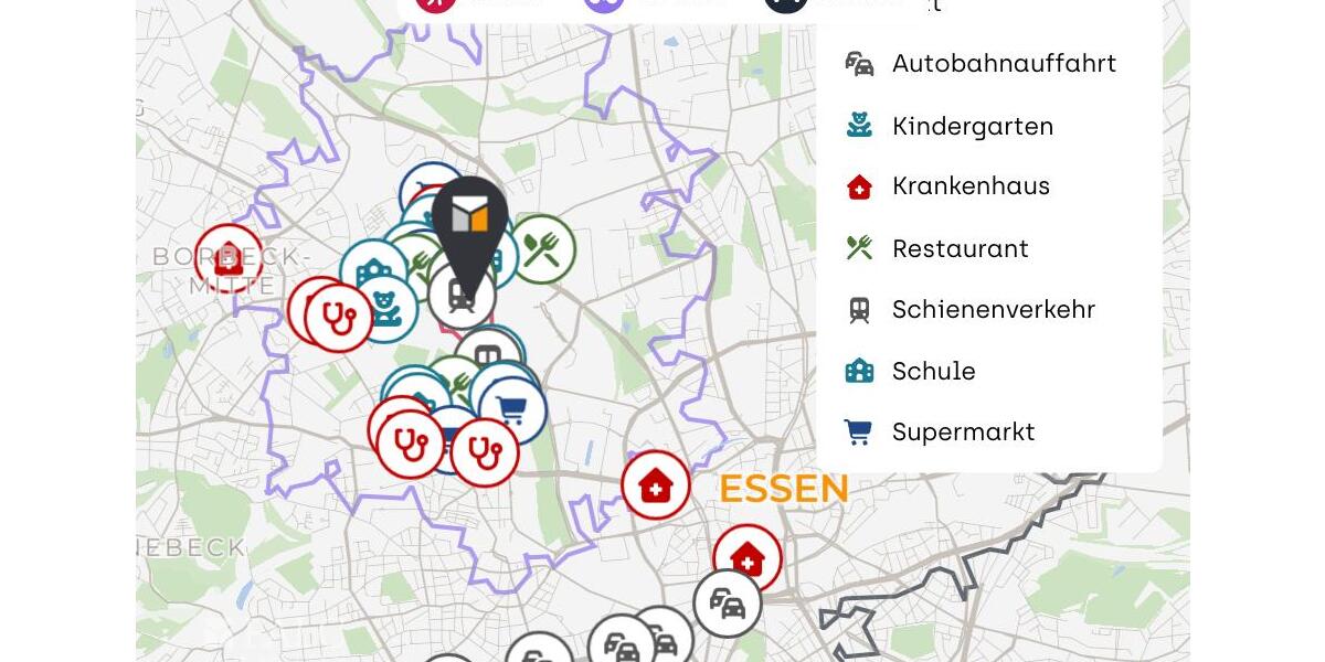 Etagenwohnung Essen Stadtbezirk IV - 2 Zimmer, 64 m&sup2;, 650&euro; | Angebot:24676782