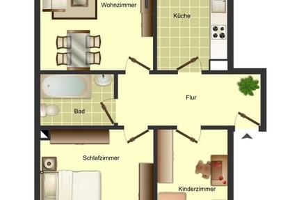 Wohnung Bergkamen - 3.5 Zimmer, 73 m&sup2;, 539&euro; | Angebot:25893236