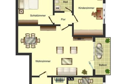 Wohnung Bergkamen - 3 Zimmer, 86 m&sup2;, 579&euro; | Angebot:25323275