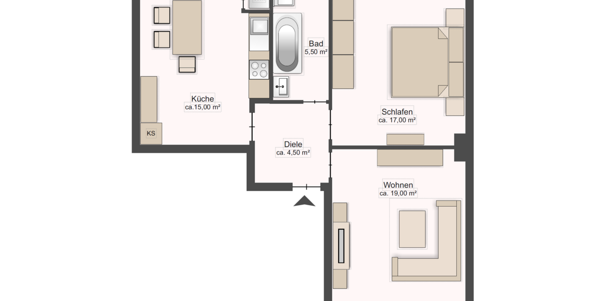 Kapitalanlage in LünenBrambauer: Stilvoll vermietete 2,5-Zimmer-Wohnung mit attraktiver Rendite! - Anlageobjekt Lünen Brambauer | Angebot:17972596
