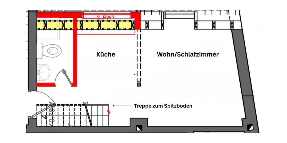 Etagenwohnung Essen Bergeborbeck - 2 Zimmer, 57 m&sup2;, 520&euro; | Angebot:26702917