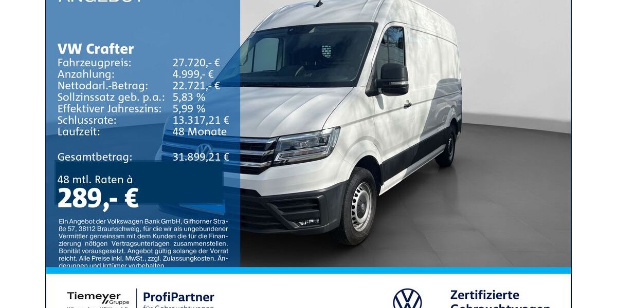 VW Crafter 80.422 km 27.210 &euro; Recklinghausen 45663