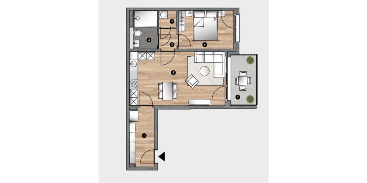 Etagenwohnung Essen Stadtbezirk II - 2 Zimmer, 59 m&sup2;, 1.650&euro; | Angebot:26021488