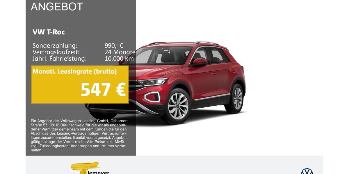 VW T-Roc 9.012 km 22.240 &euro; Recklinghausen 45663