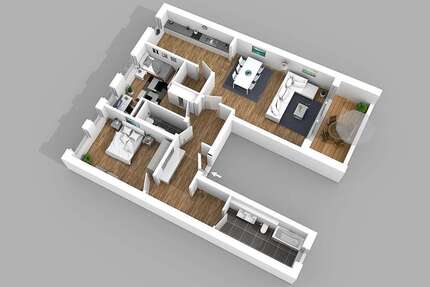 Wohnung Dortmund Brackel - 4 Zimmer, 118 m&sup2;, 1.481&euro; | Angebot:26136368