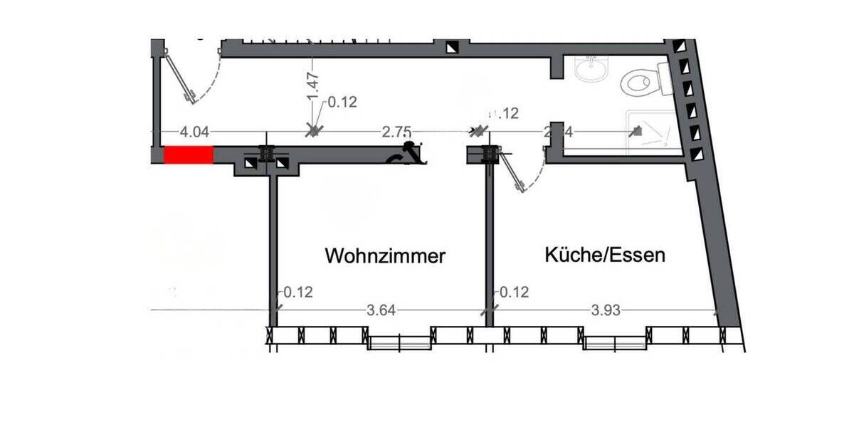 Etagenwohnung Essen Bergeborbeck - 2 Zimmer, 57 m&sup2;, 520&euro; | Angebot:26702917