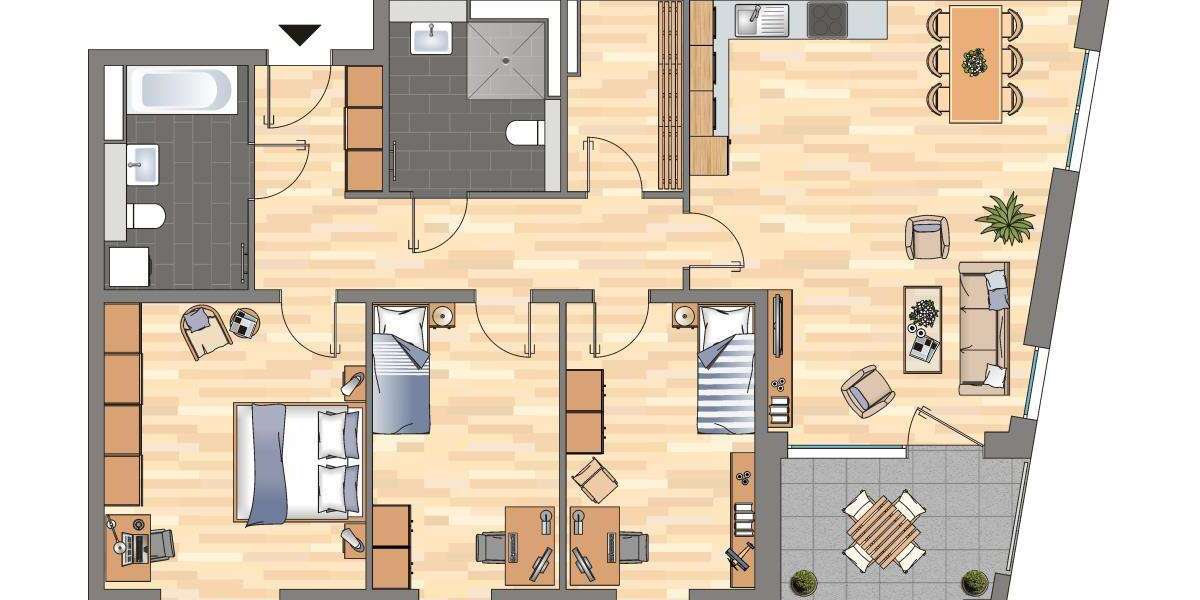 Etagenwohnung Essen Südviertel - 4 Zimmer, 114 m&sup2;, 1.429&euro; | Angebot:26098345