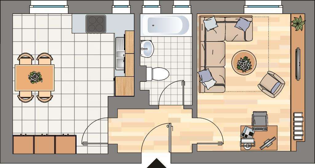 Etagenwohnung Herne Röhlinghausen - 2 Zimmer, 56 m&sup2;, 423&euro; | Angebot:25878750