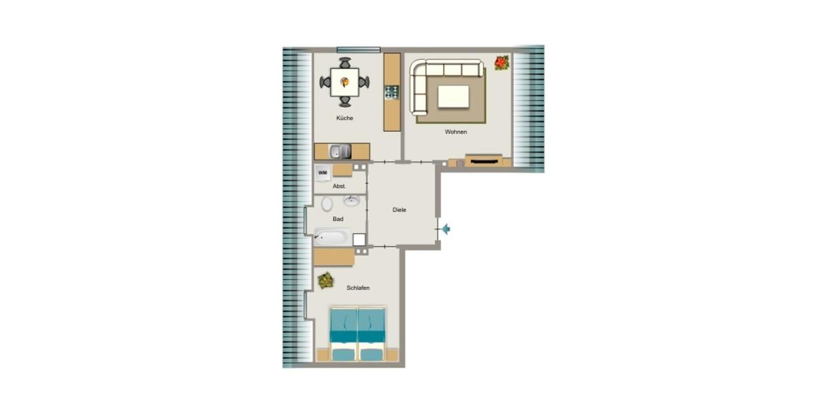Dachgeschoßwohnung Lünen Brambauer - 2.5 Zimmer, 52 m&sup2;, 420&euro; | Angebot:22016323