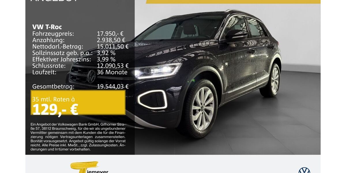 VW T-Roc 53.205 km 17.950 &euro; Recklinghausen 45663