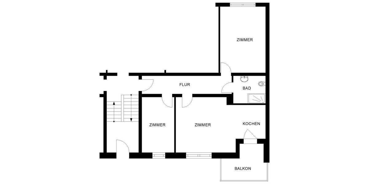 Erdgeschoßwohnung Hagen - 3 Zimmer, 76 m&sup2;, 551&euro; | Angebot:26545818