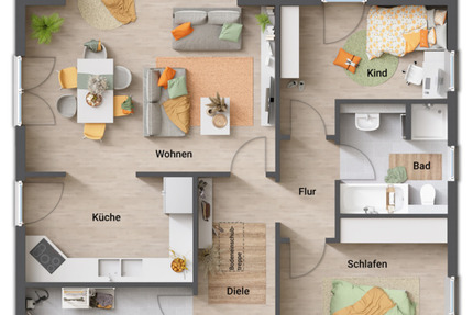 Haus Lünen Horstmar - 3 Zimmer, 92 m&sup2;, 237.950&euro; | Angebot:25681205