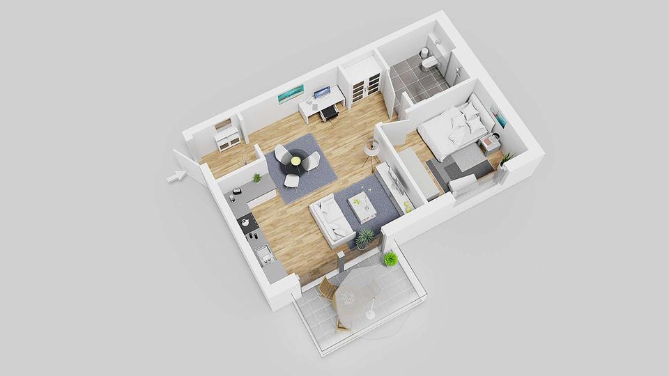 Etagenwohnung Dortmund Bövinghausen - 2 Zimmer, 54 m&sup2;, 698&euro; | Angebot:24441653