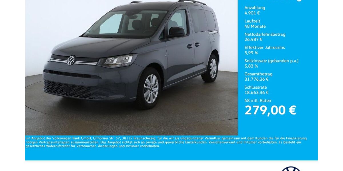 VW Caddy 7.596 km 31.388 &euro; Bergkamen 59192