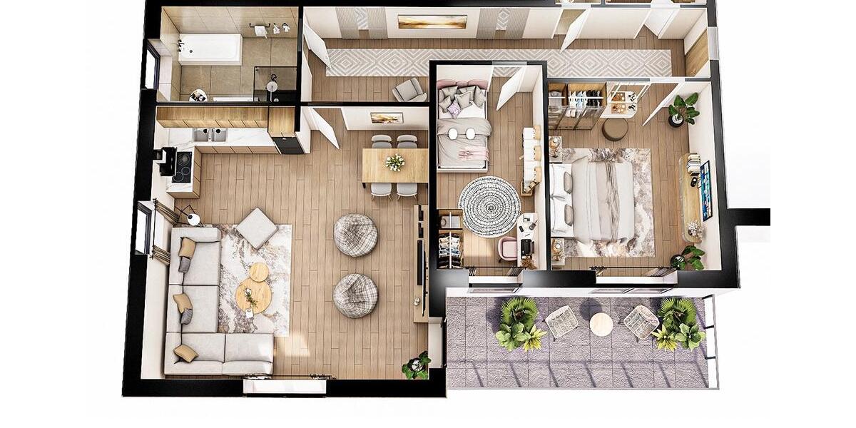 Etagenwohnung Hagen Hagen-Mitte - 2 Zimmer, 76 m&sup2;, 265.900&euro; | Angebot:26614307