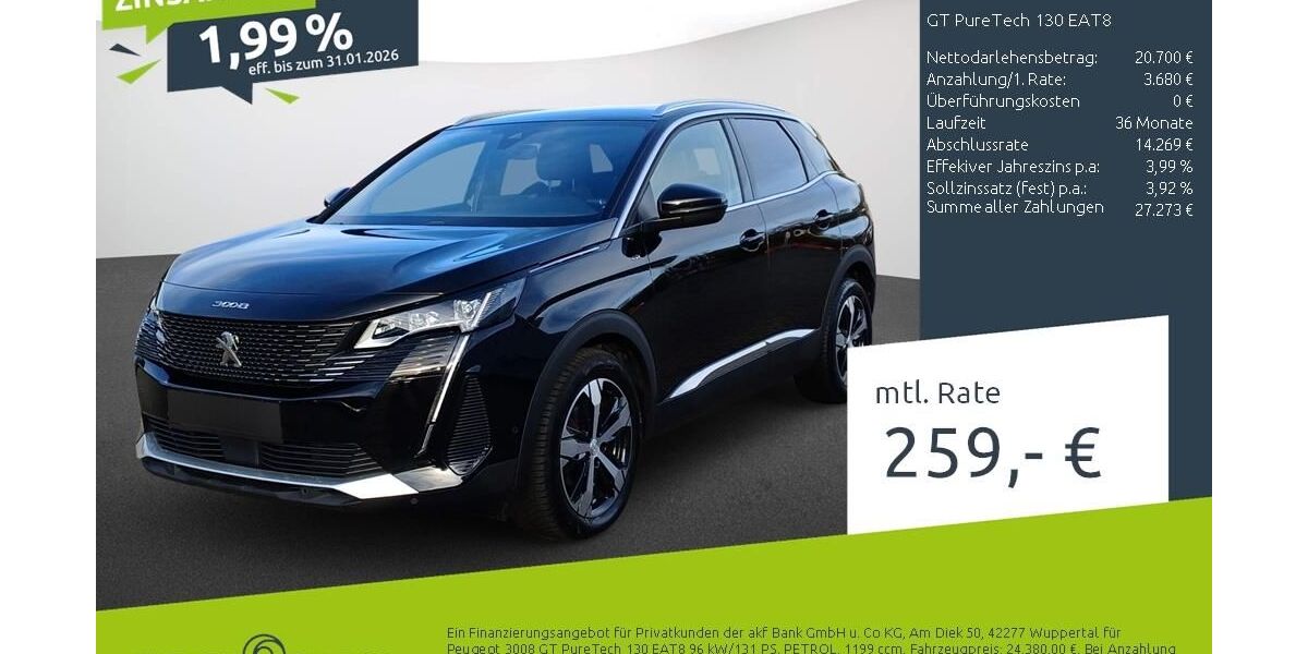 Peugeot 3008 50.699 km 20.479 &euro; Dortmund 44263