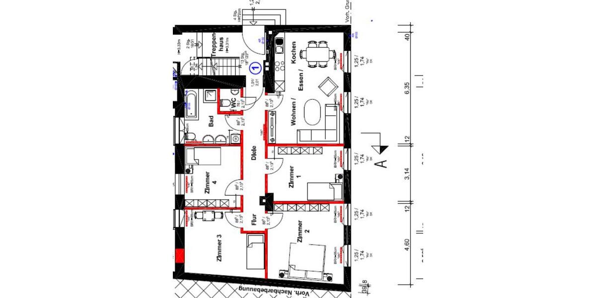 Hochparterre Witten Heven - 5 Zimmer, 104 m&sup2;, 930&euro; | Angebot:25414920