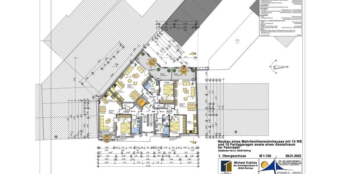 Etagenwohnung Bottrop - 2.5 Zimmer, 78 m&sup2;, 858&euro; | Angebot:25571212