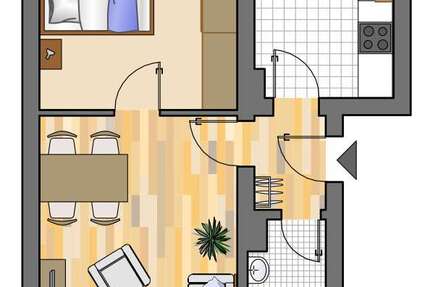 Wohnung Herten Herten-Süd-West - 2.5 Zimmer, 49 m&sup2;, 379&euro; | Angebot:27086262